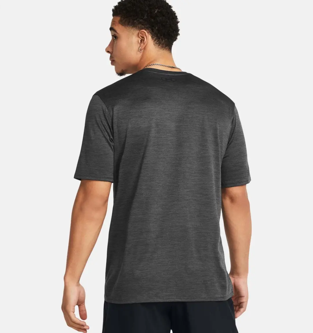 Under Armour UA Tech TextuRood SS Heren Sportshirt - Grijs/Zwart - afbeelding 6 van 6