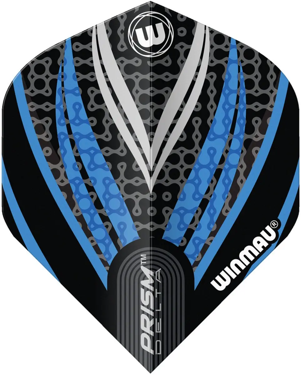 Winmau Prism Delta Dart Flights - 3 Stuks - Blauw/Wit/Zwart