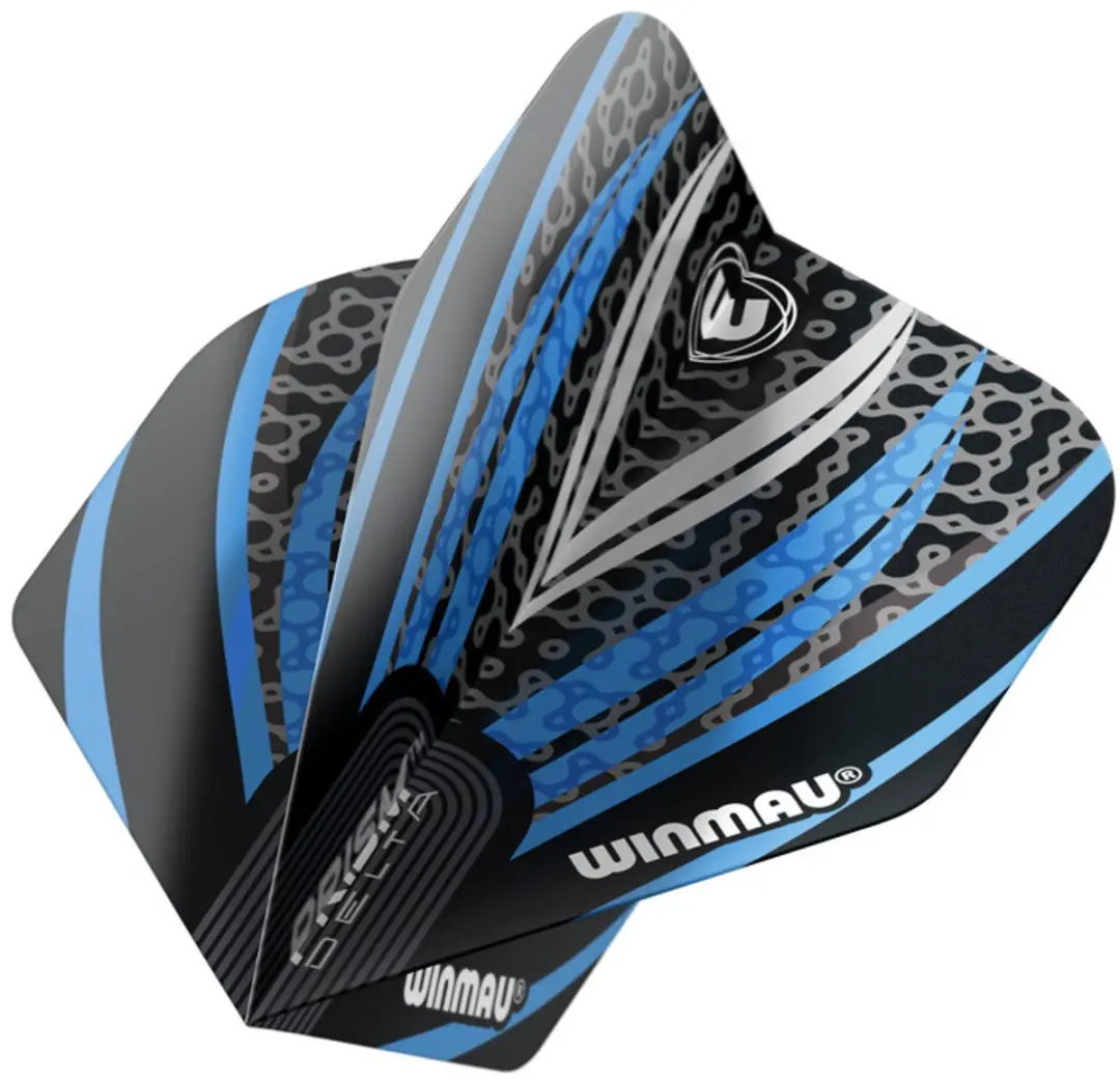 Winmau Prism Delta Dart Flights - 3 Stuks - Blauw/Wit/Zwart