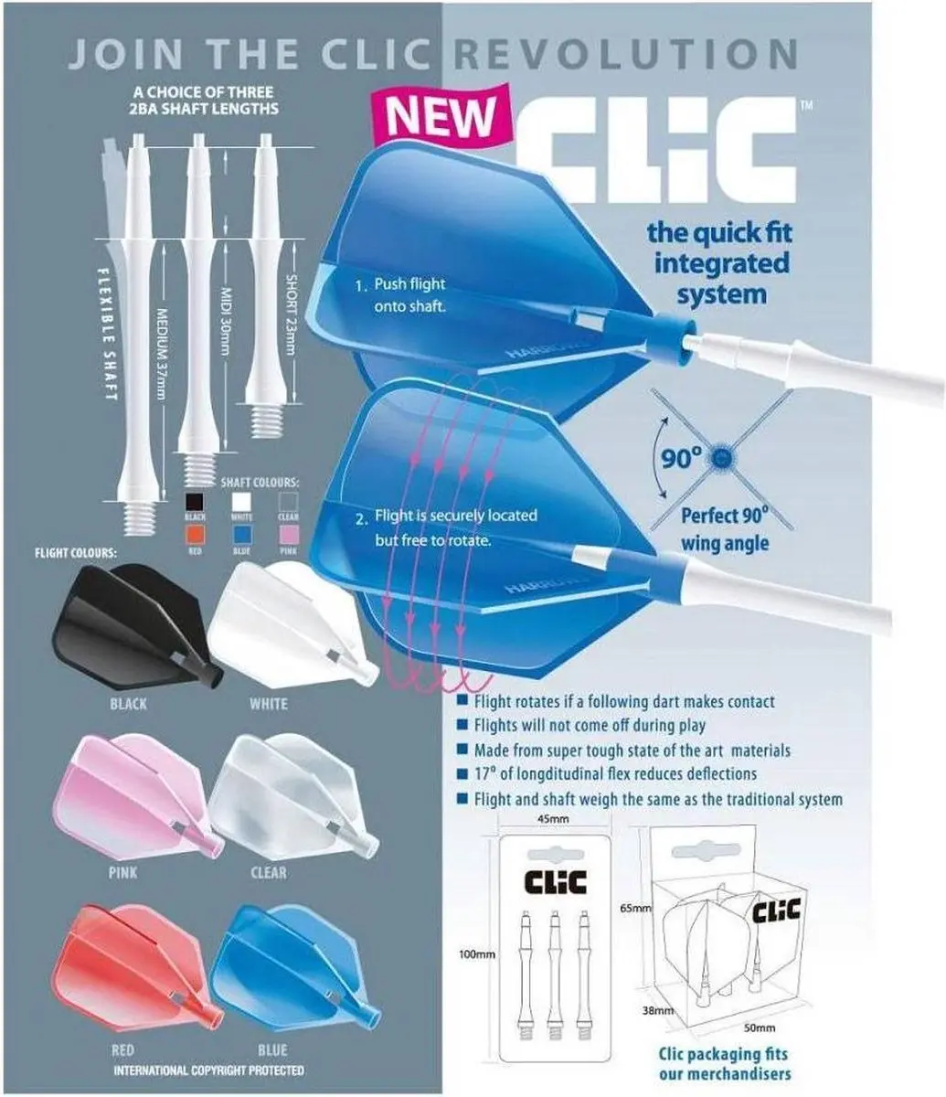 Harrows Clic Flight 1001 - Zwart