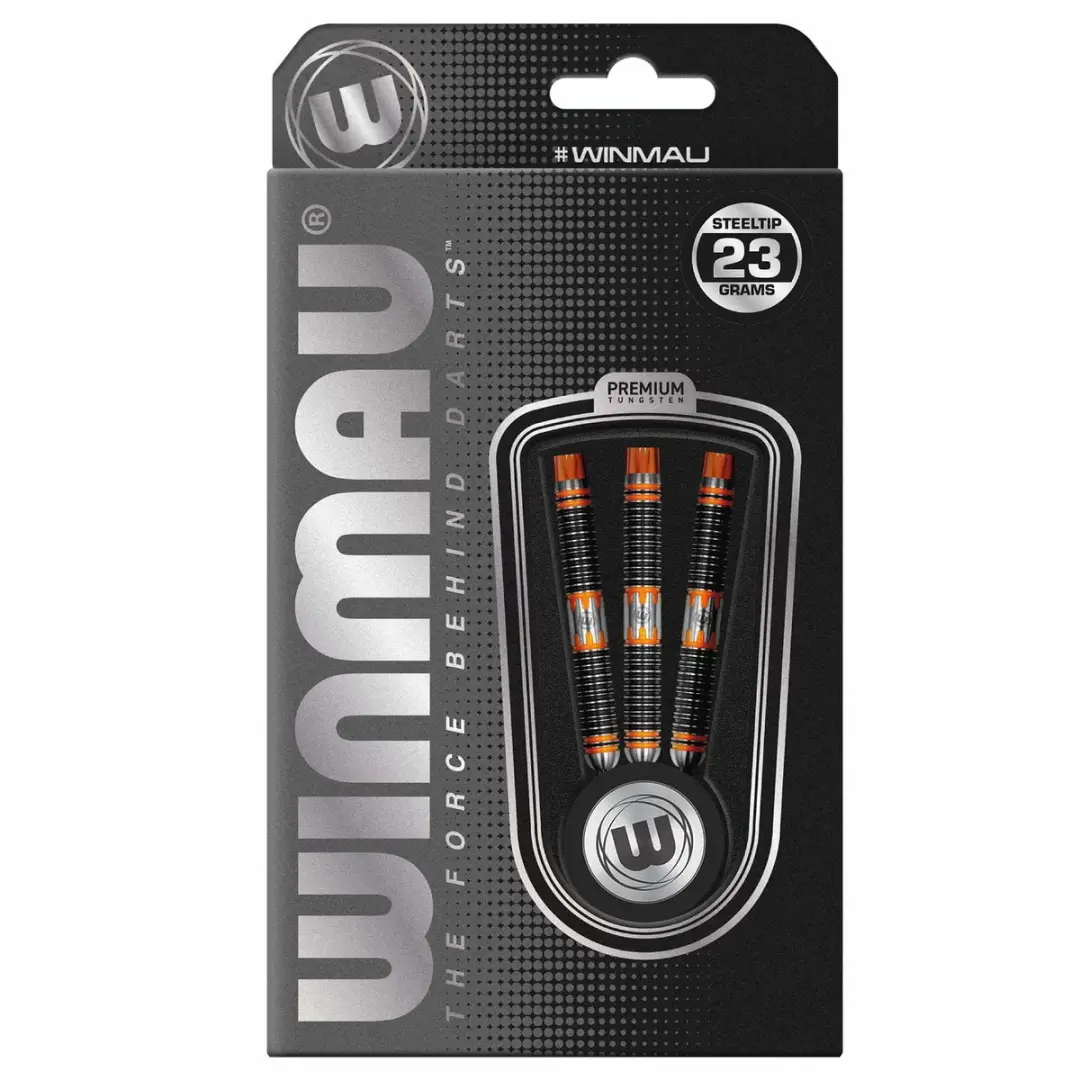 Winmau Nitin Kumar 90% Dartpijlen - 3 Stuks - Oranje/Zilver