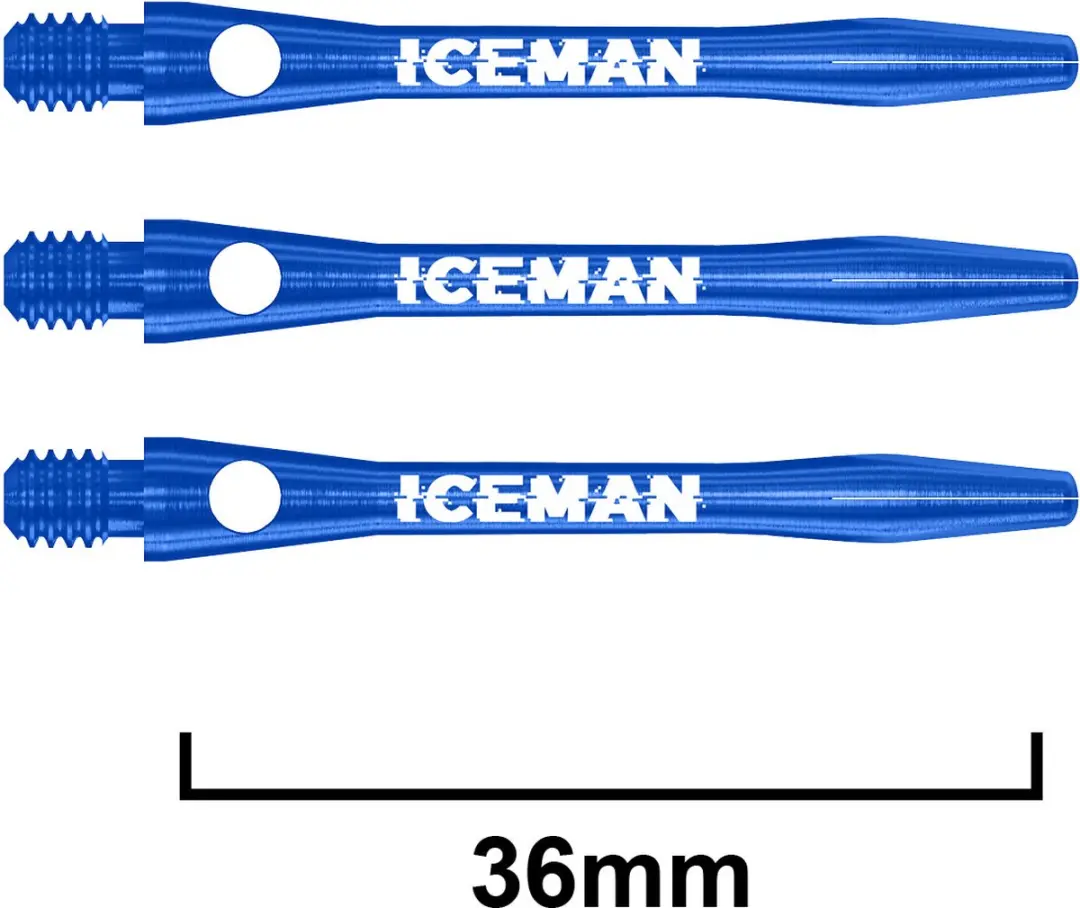 Red Dragon Gerwyn Price Blauwe Dart Shafts TC488 - 3 Stuks