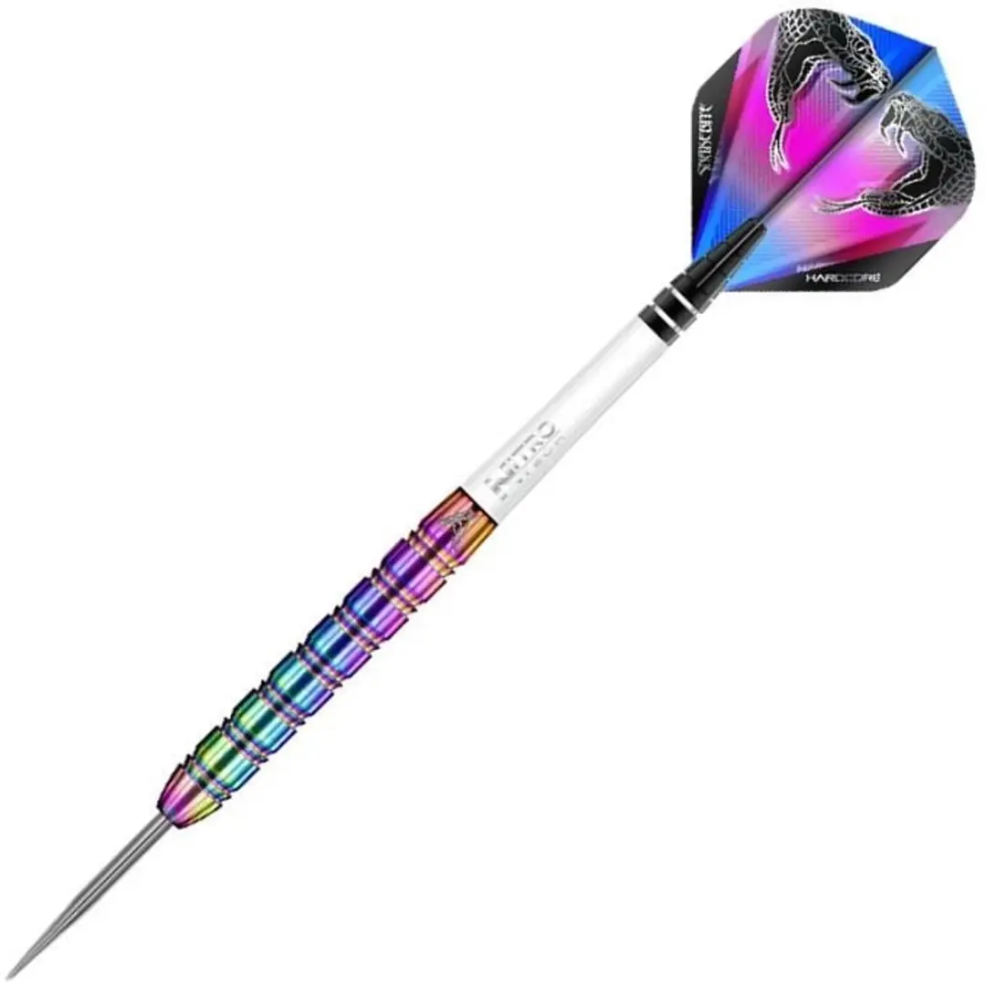 Red Dragon Peter Wright Snakebite 1 Dartpijlen - 3 Stuks - Zilver/Regenboog