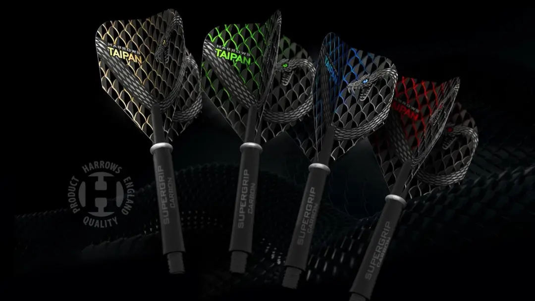 Harrows Taipan Gold Dart Flights HF2300 - Zwart