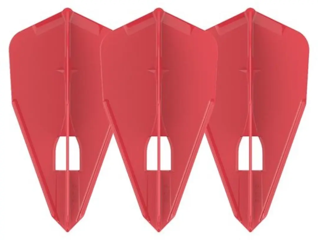L-Style Champagne L8 Bullet Dartvleugels FP3804 - 3 Stuks - Rood
