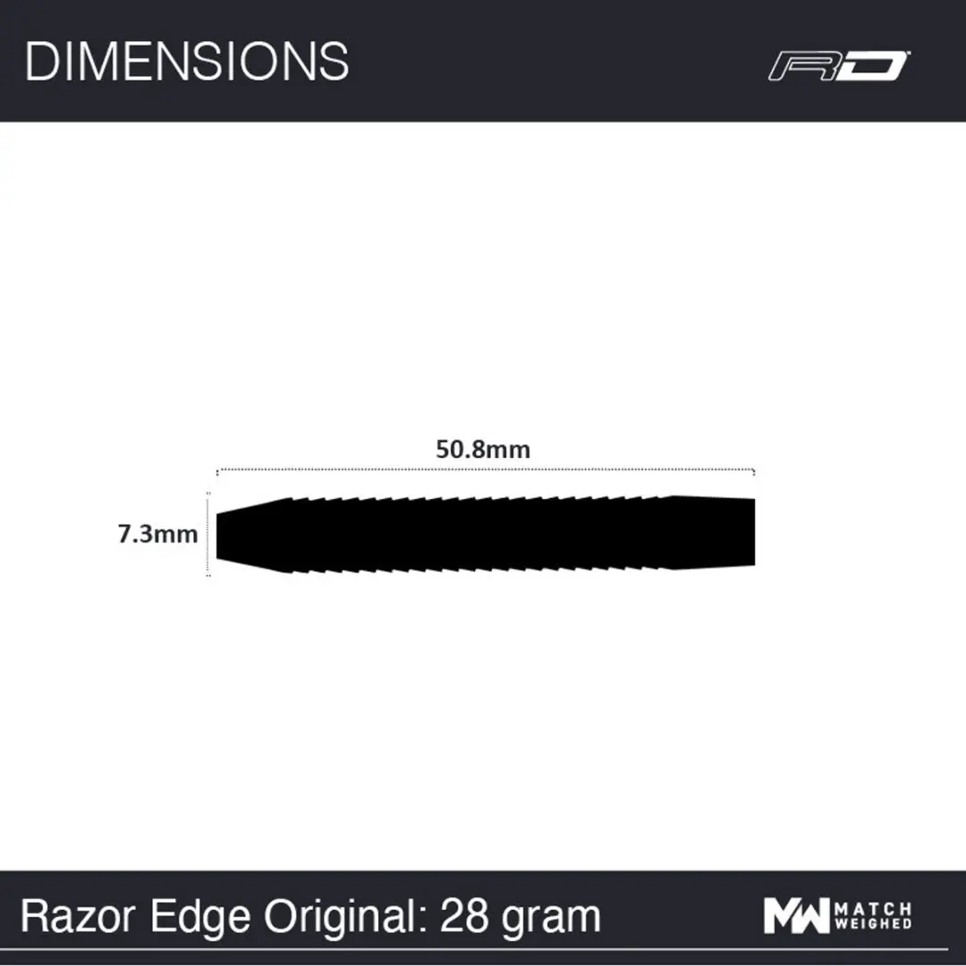 Red Dragon Razor Edge 85% Dartpijlen 3 Stuks - Zilver