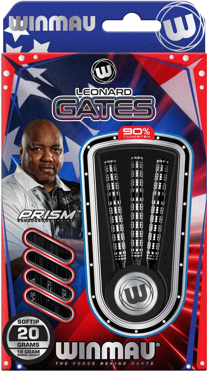 Winmau Leonard Gates 90% Soft Tip Darts - 3 Stuks