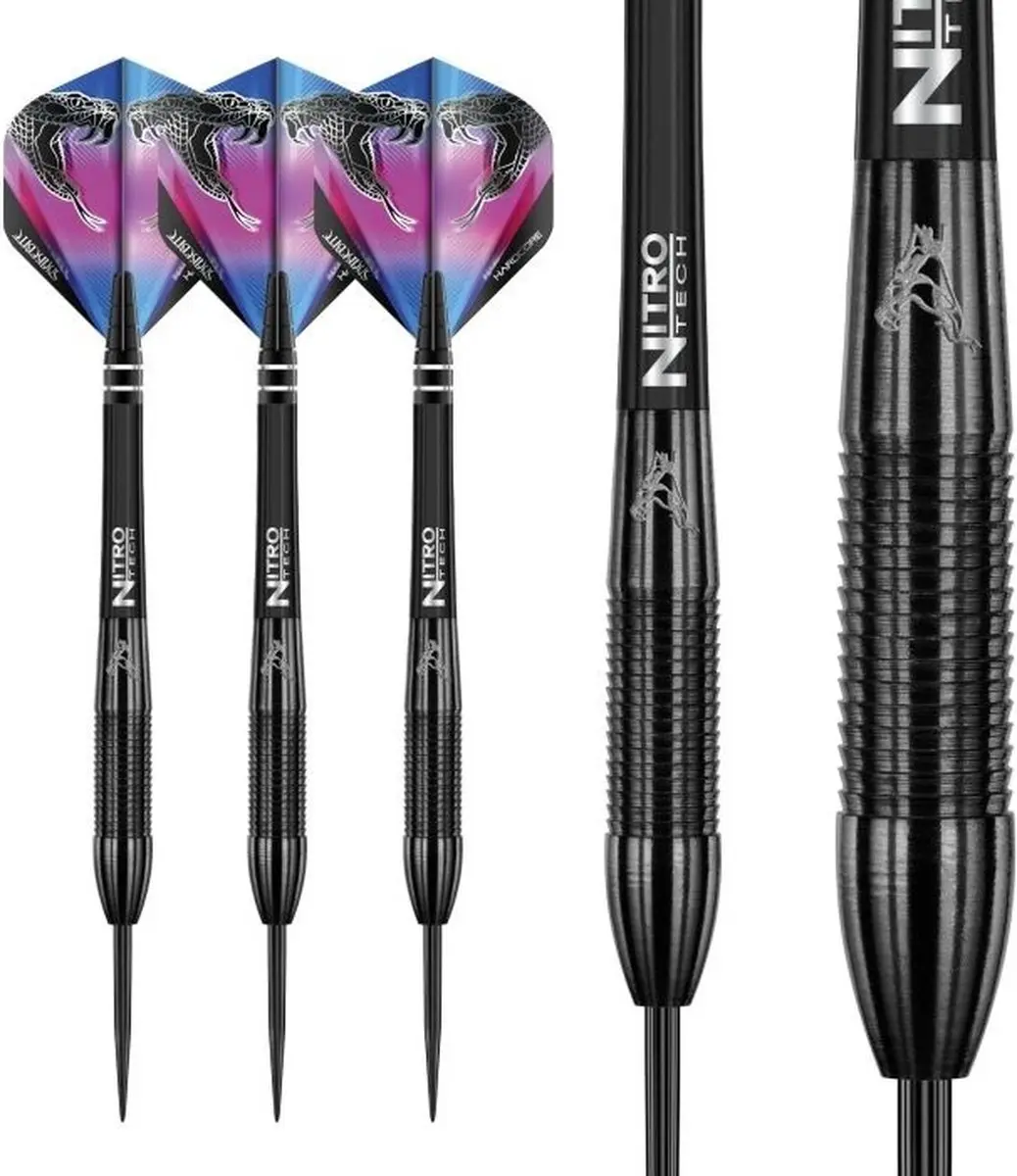 Red Dragon Peter Wright Snakebite 3 Dartpijlen - Zwart