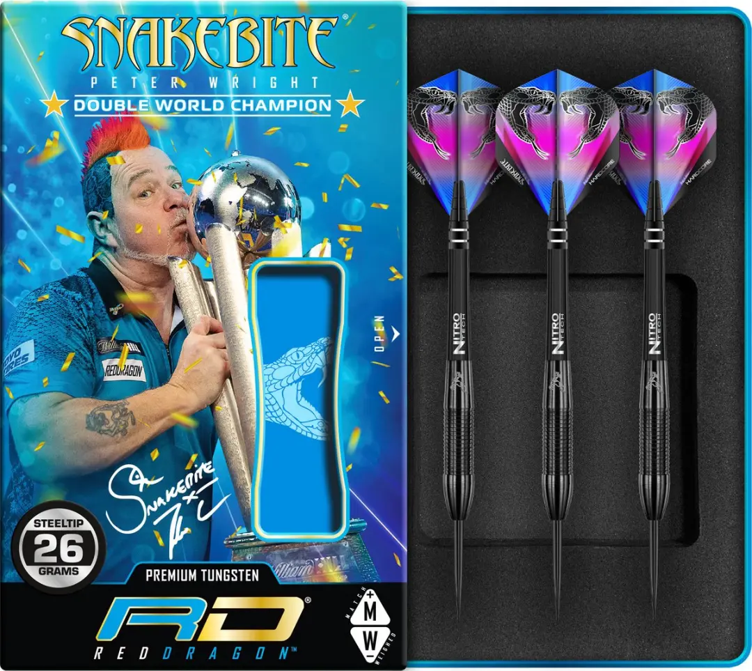 Red Dragon Peter Wright Snakebite 3 Dartpijlen