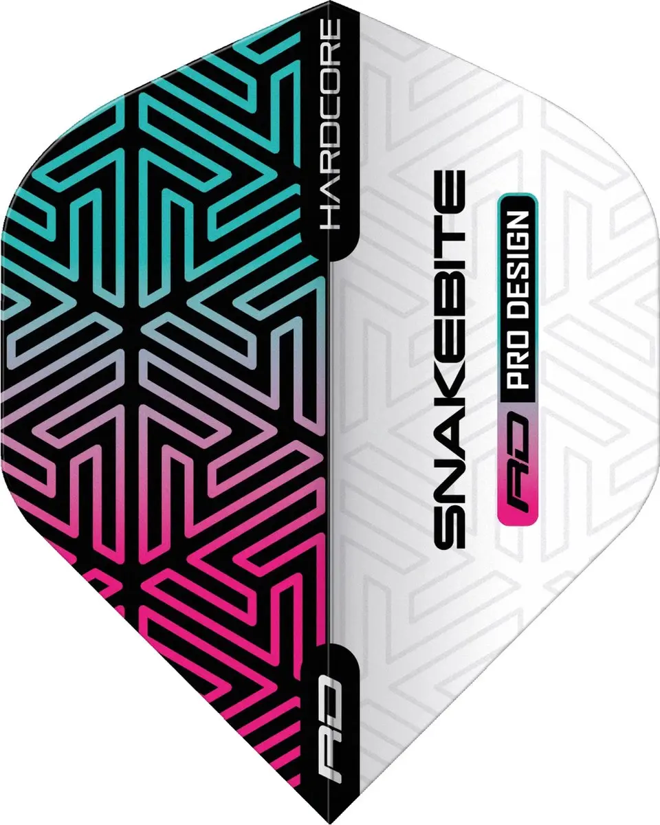 Red Dragon Peter Wright Hardcore Premium Snakebite Dart Flights TF6842 - 3 Stuks