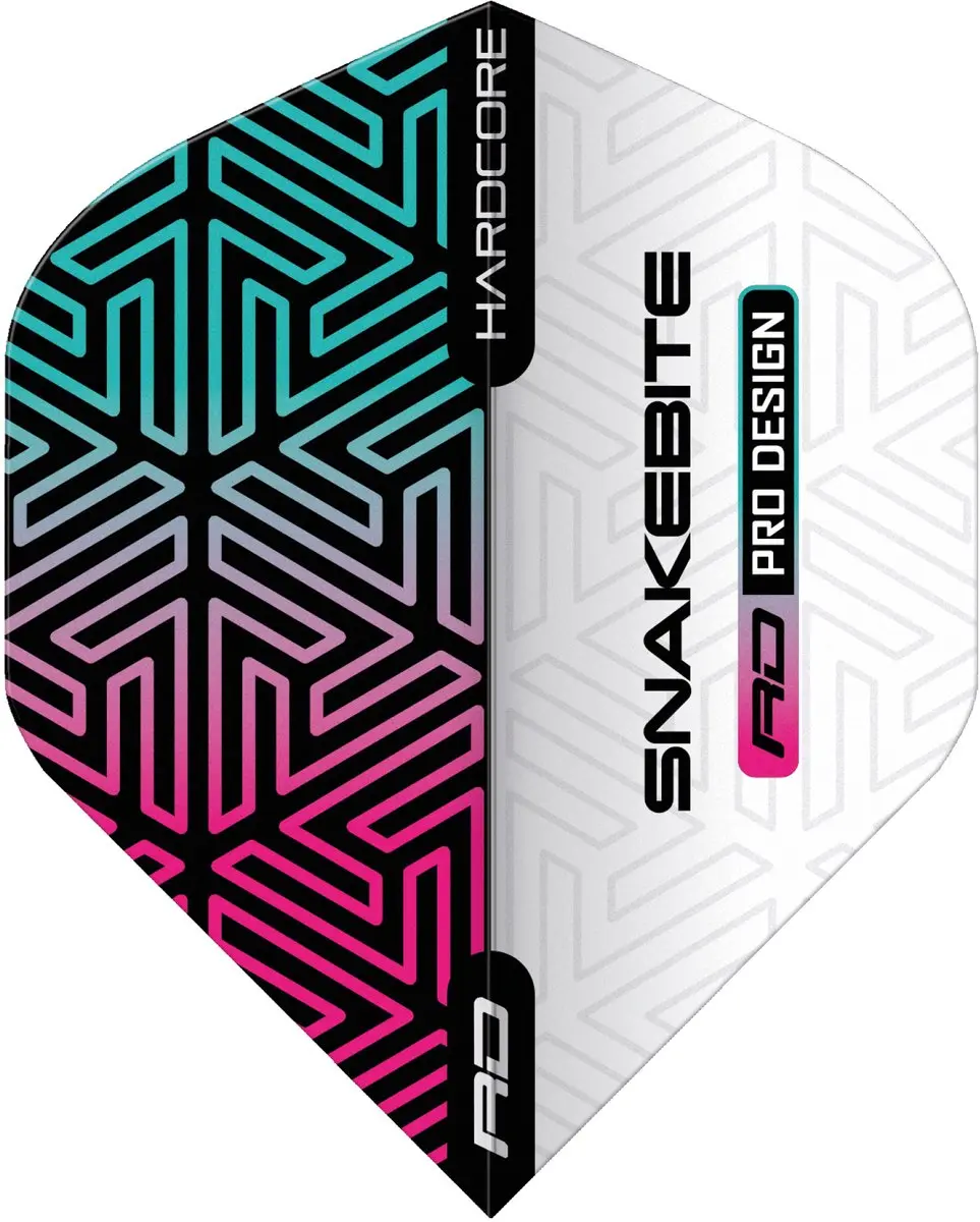 Red Dragon Peter Wright Hardcore Premium Snakebite Dart Flights TF6842 - 3 Stuks