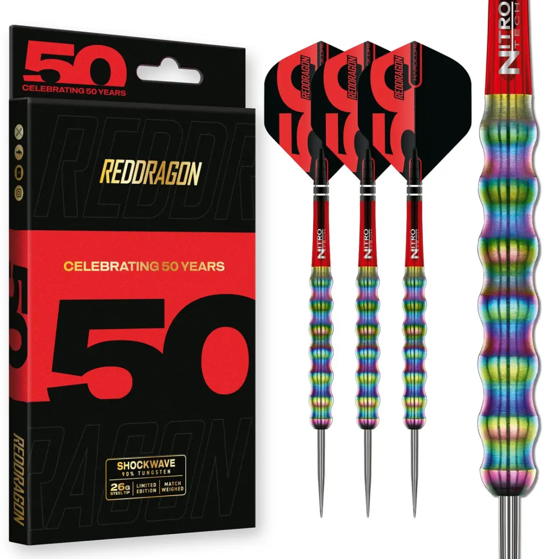 Red Dragon Shockwaves 90% Limited Edition Dartpijlen
