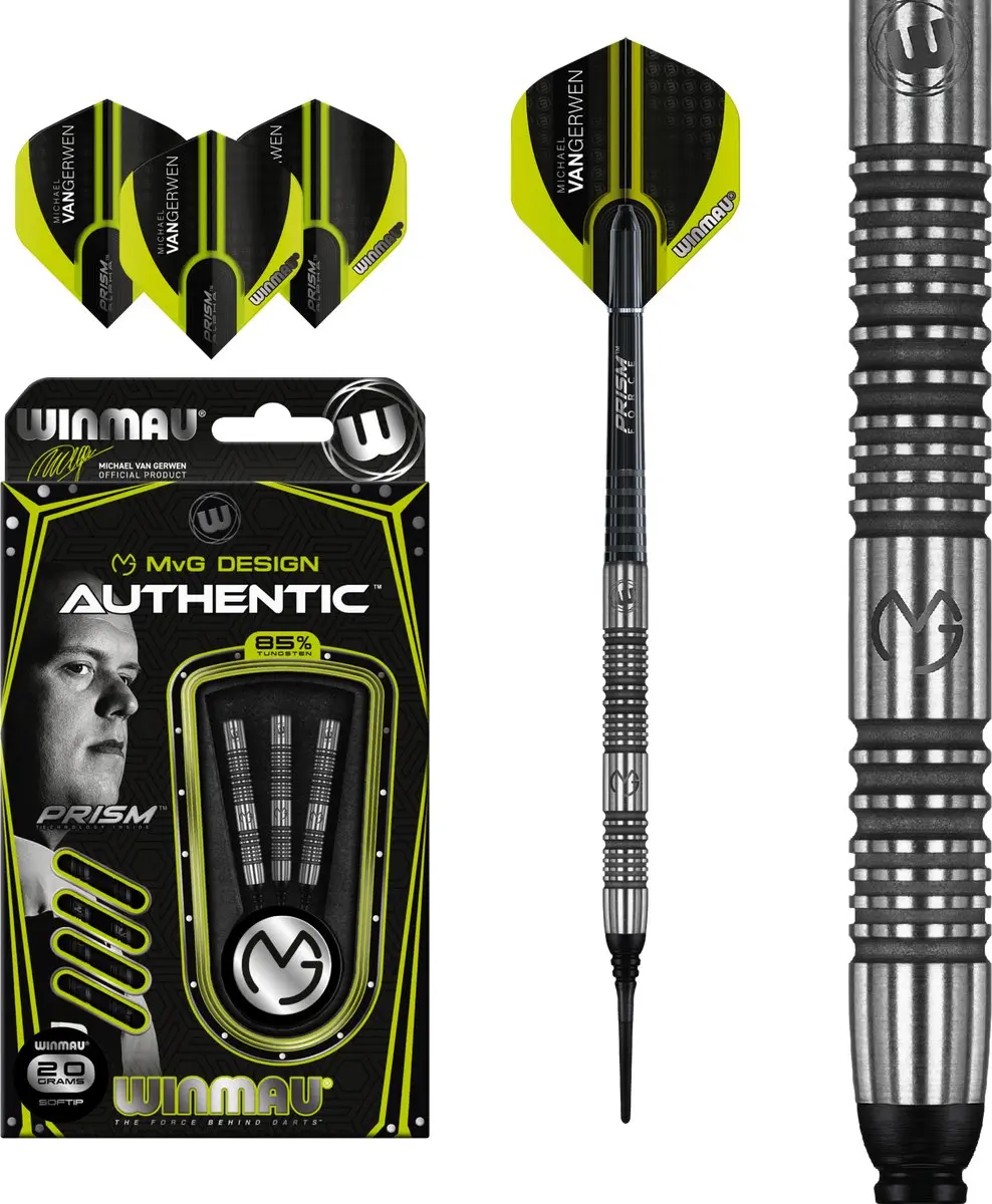 Winmau Michael van Gerwen Authentic Soft Tip Darts 3 Stuks