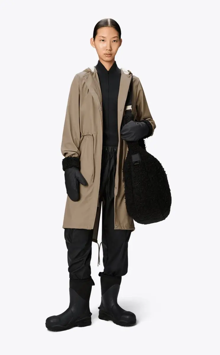 Rains String Parka Beige