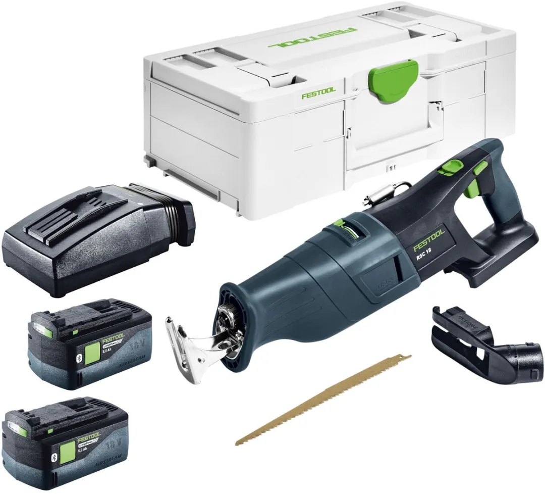 Festool RSC 18 EB-Basic Reciprozaag 18V - 5,0Ah + Oplader + Systainer - afbeelding 2 van 6