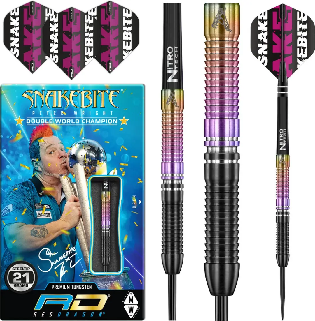 Red Dragon Peter Wright Snakebite 2020 Edition Dartpijlen - 3 Stuks