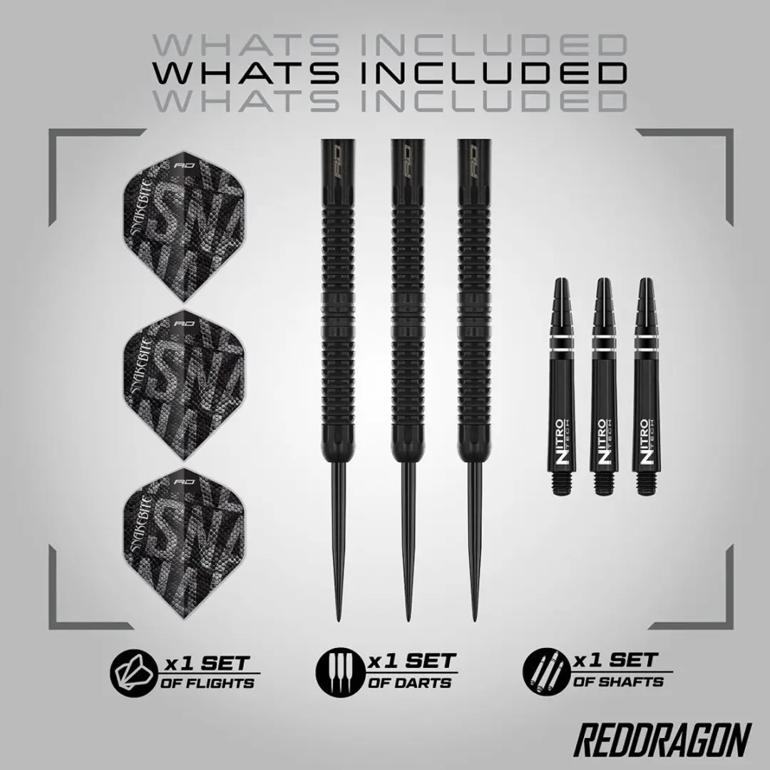 Red Dragon Peter Wright Black Mamba 90% Dartpijlen - 3 Stuks
