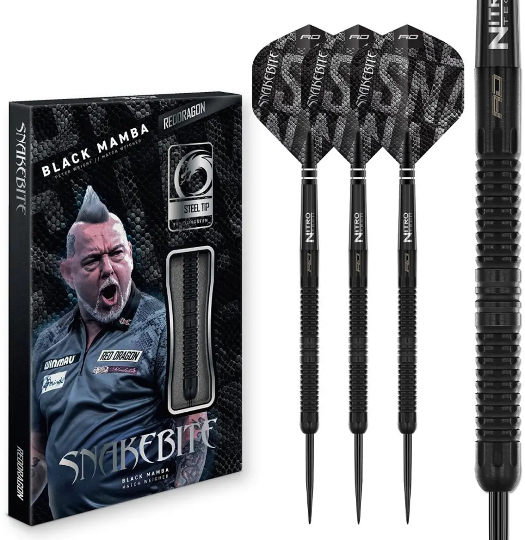 Red Dragon Peter Wright Black Mamba 90% Dartpijlen