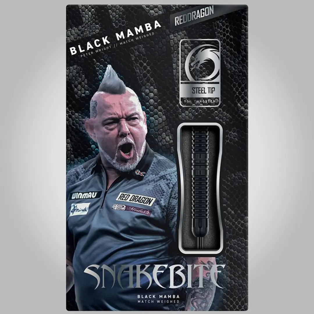 Red Dragon Peter Wright Black Mamba 90% Dartpijlen - 3 Stuks