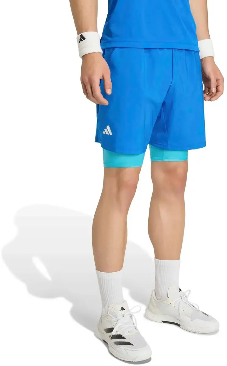 Adidas Club 2-in-1 Shorts KB9732 - L - Blauw
