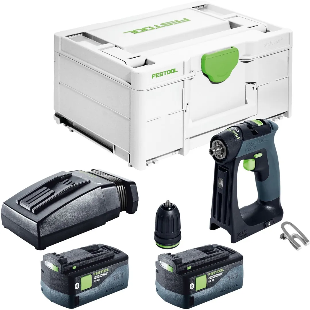Festool CXS 18 Accuboormachine - 40 Nm - 2x 5.0 Ah Accu - afbeelding 2 van 6