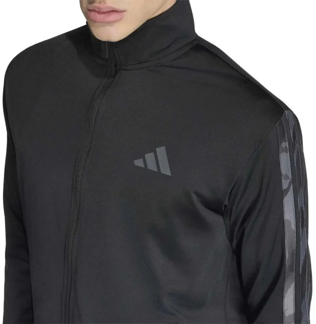 Adidas 3 Stripes Camouflage Trainingsjack - Zwart XL