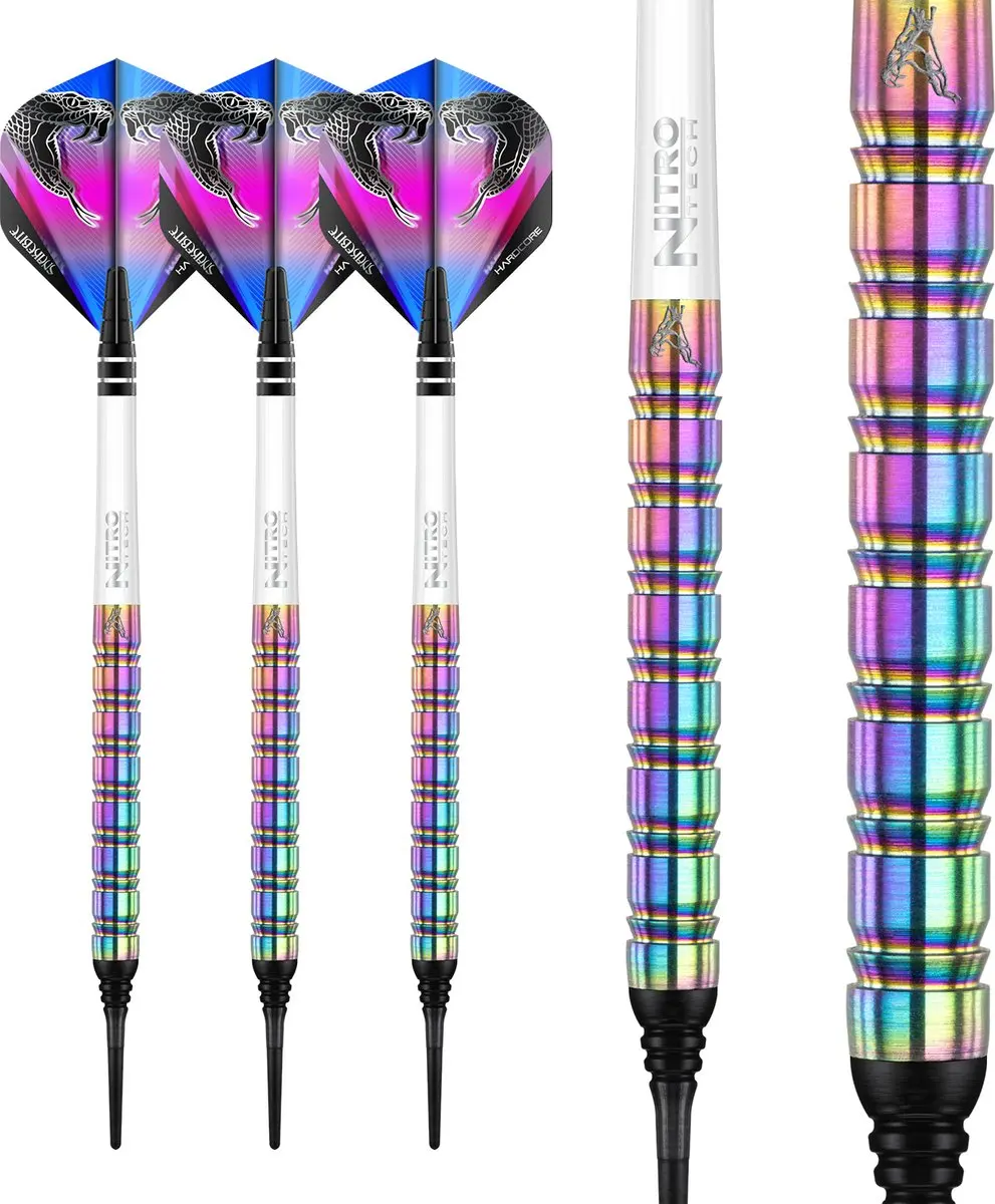 Red Dragon Peter Wright Snakebite 1 Darts - 3 Stuks - Regenboog - afbeelding 6 van 6