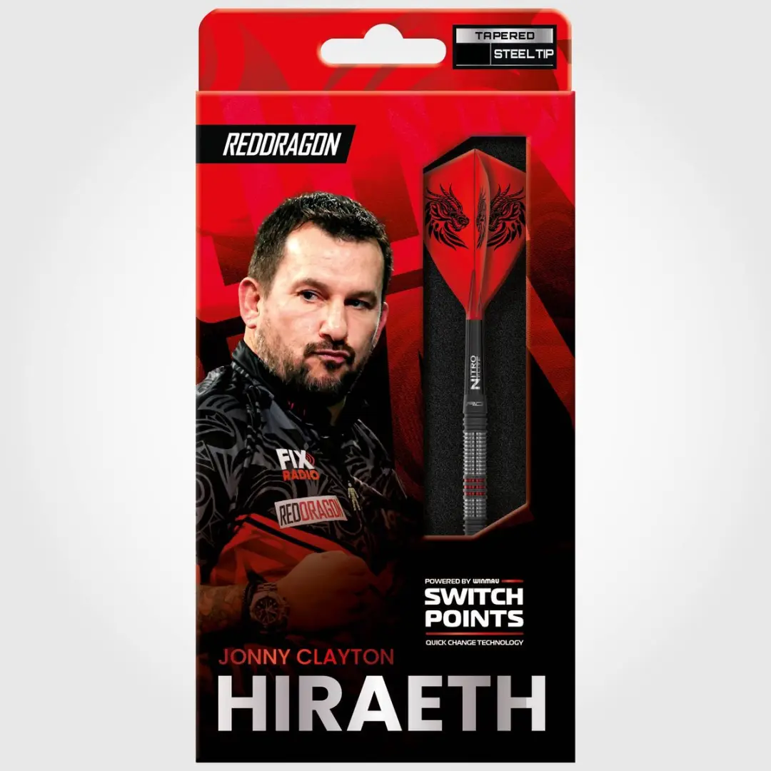 Red Dragon Jonny Clayton Hiraeth Switch Point 90% Dartpijlen - 3 Stuks