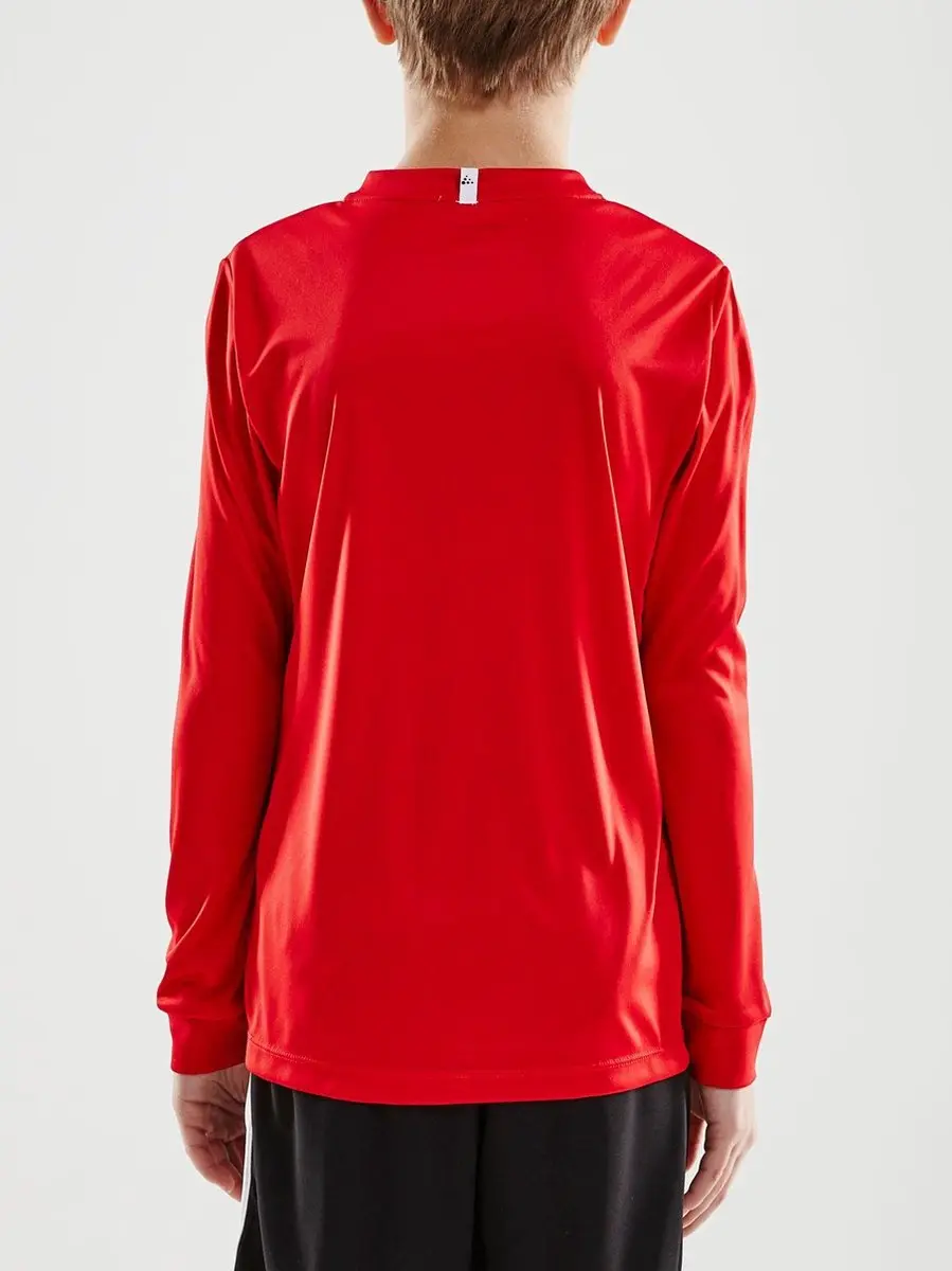 Craft Squad Jersey Solid LS Sportshirt Junior - Maat 158 - Rood/Wit