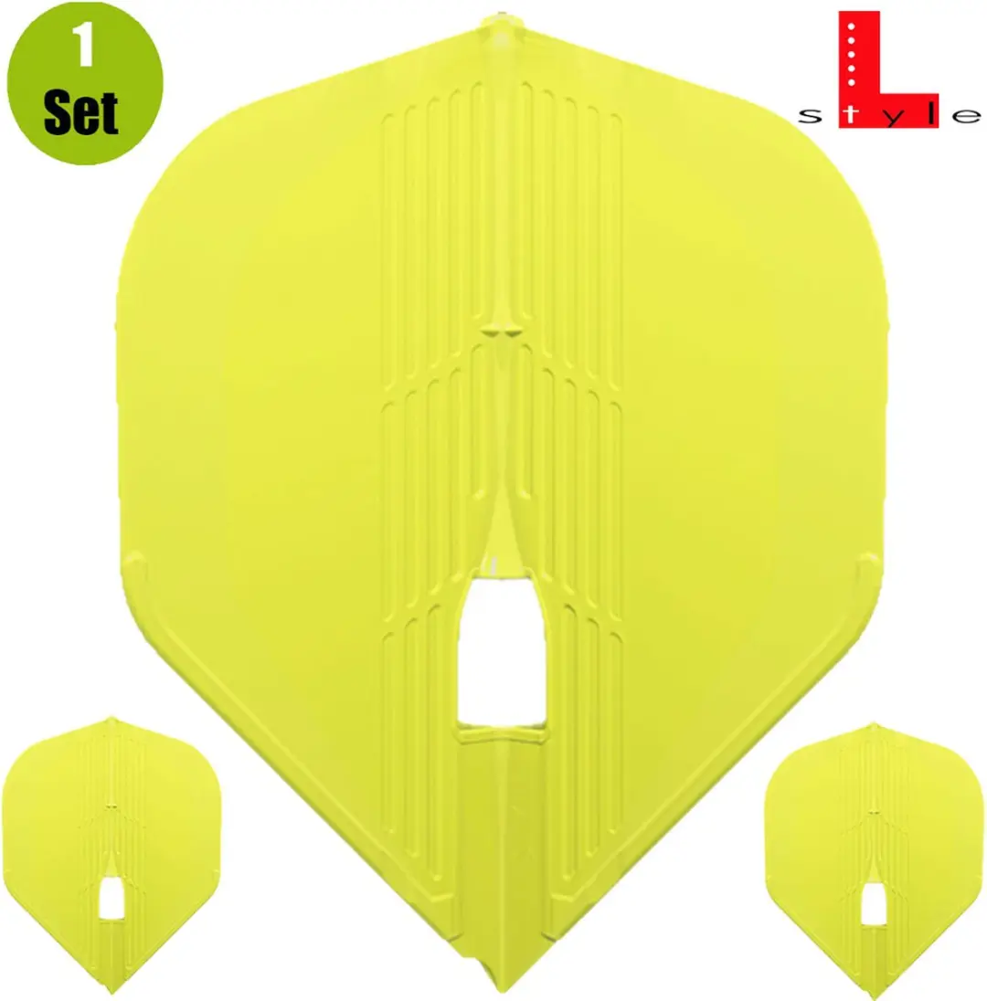 L-Style Champagne Kami L1 Pro Neon Geel Dart Flights FP5183 - 3 Stuks