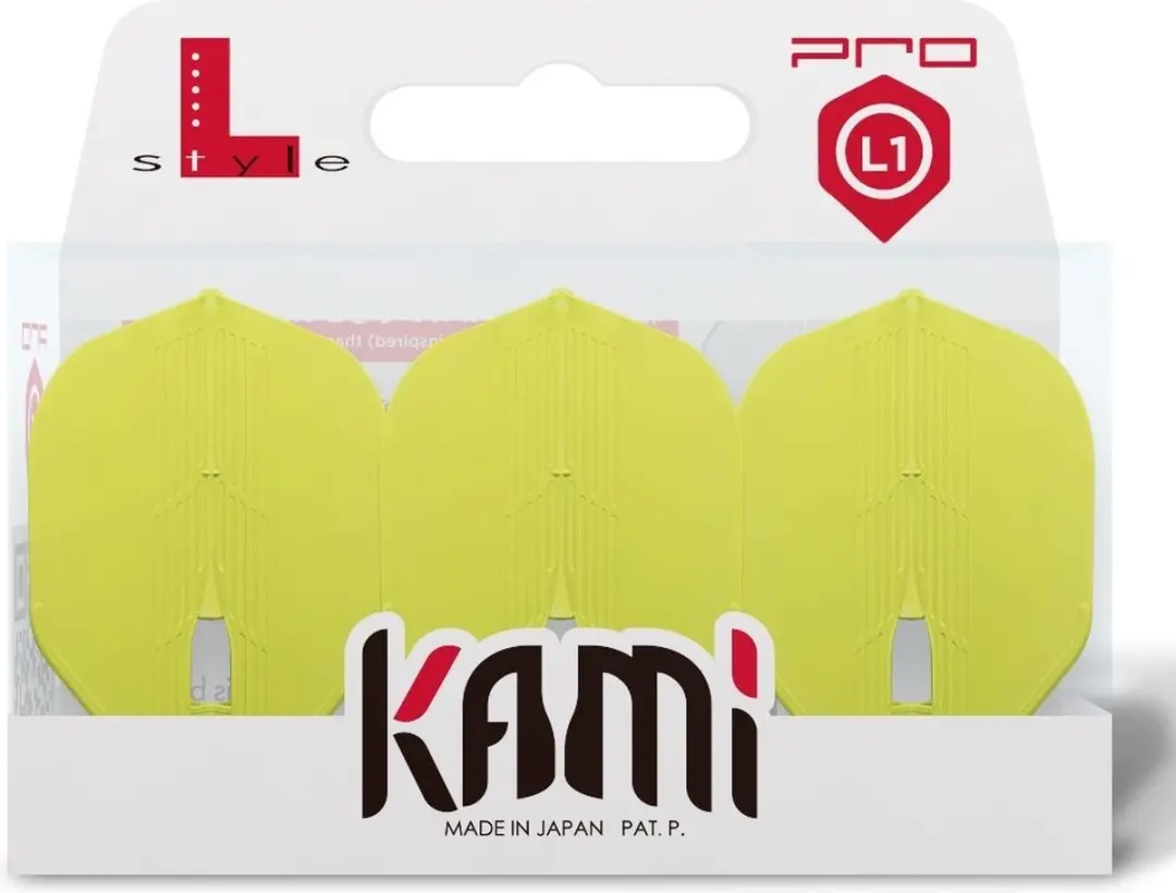 L-Style Champagne Kami L1 Pro Neon Geel Dart Flights FP5183 - 3 Stuks