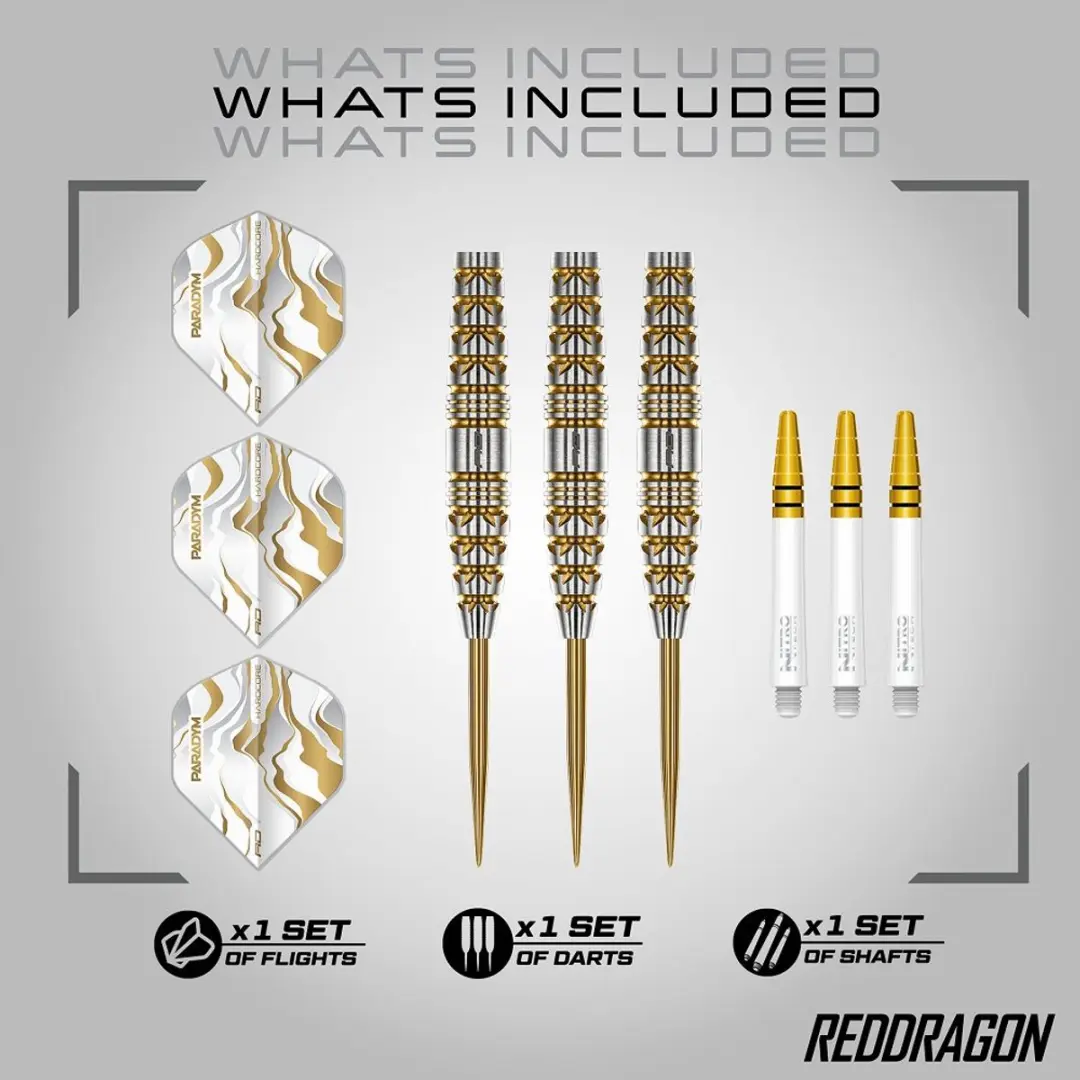 Red Dragon Paradym Gold Torpedo Dartpijlen - 3 Stuks