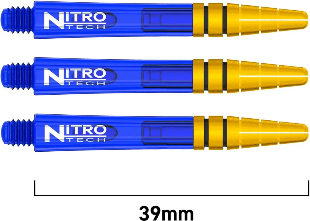 Red Dragon Nitrotech TC799 Dart Shafts - Blauw/Gold - 3 Stuks