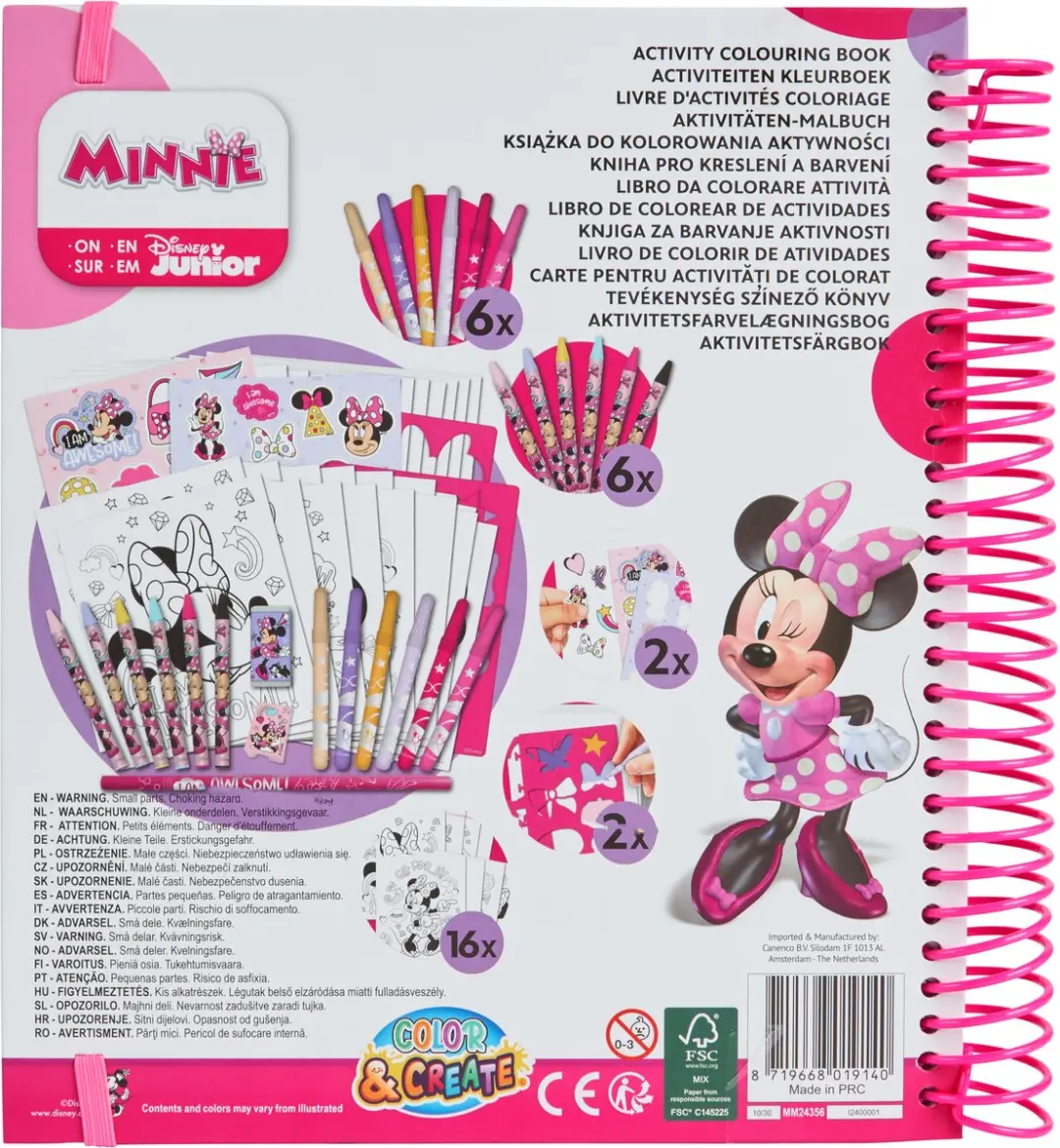 Disney Minnie Mouse Kleurboek - 16 Platen - Roze