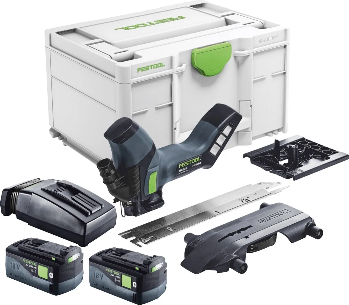 Festool ISC 240 EB-Basic accu-isolatiezaag 18 V 240 mm + 2x accu 5.0 Ah + lader + Systainer