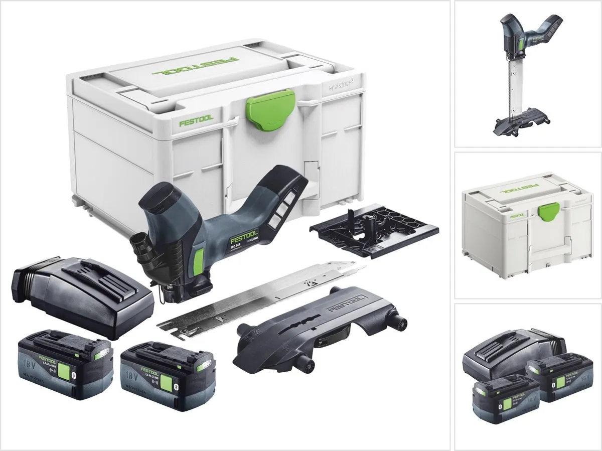 Festool ISC 240 EB-Basic accu-isolatiezaag 18 V 240 mm + 2x accu 5.0 Ah + lader + Systainer