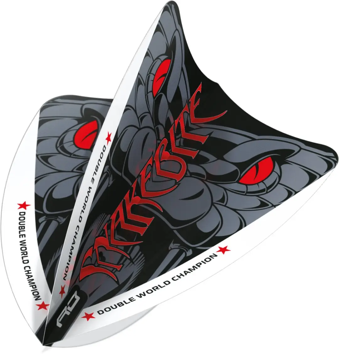 Red Dragon Peter Wright Snakebite Dart Flights - TF6709 - 3 Stuks - Zwart