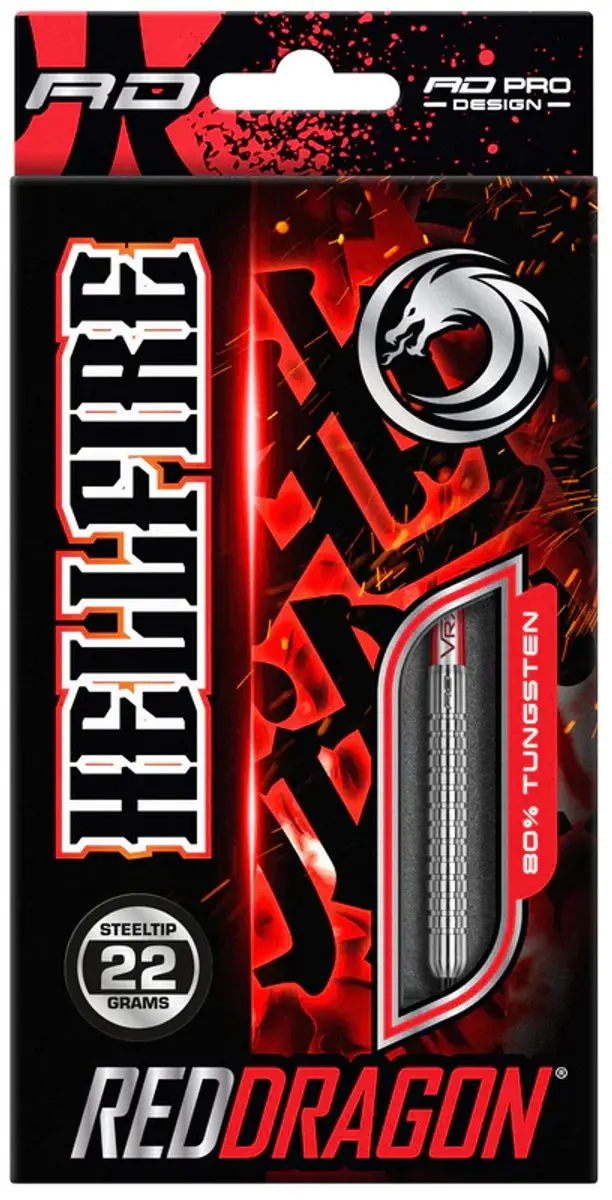 Red Dragon Hell Fire A 80% Dartpijlen - 3 Stuks - Zilver - afbeelding 6 van 6