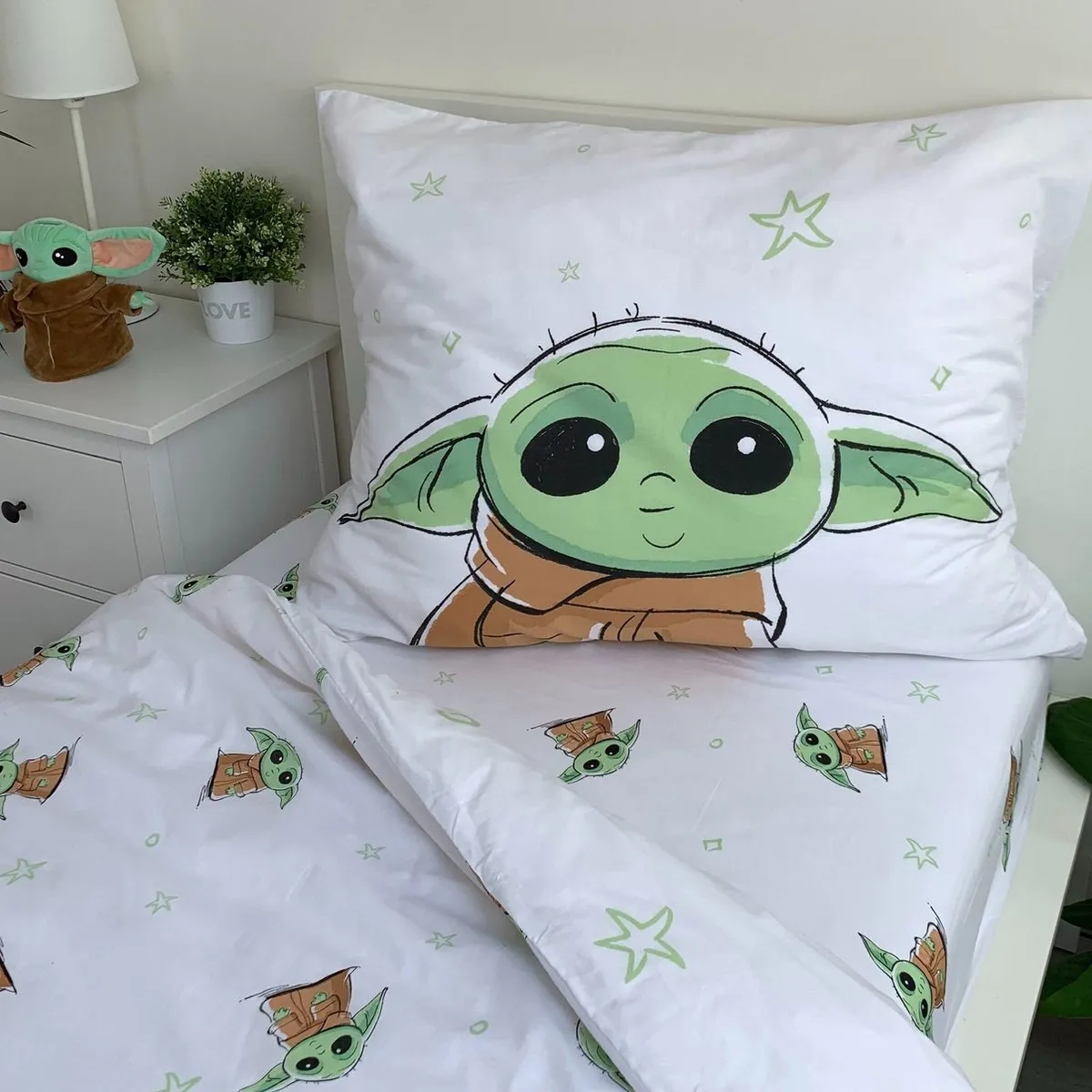 Star Wars Dekbedovertrek Baby Yoda - 140x200cm - Multicolor - afbeelding 6 van 6