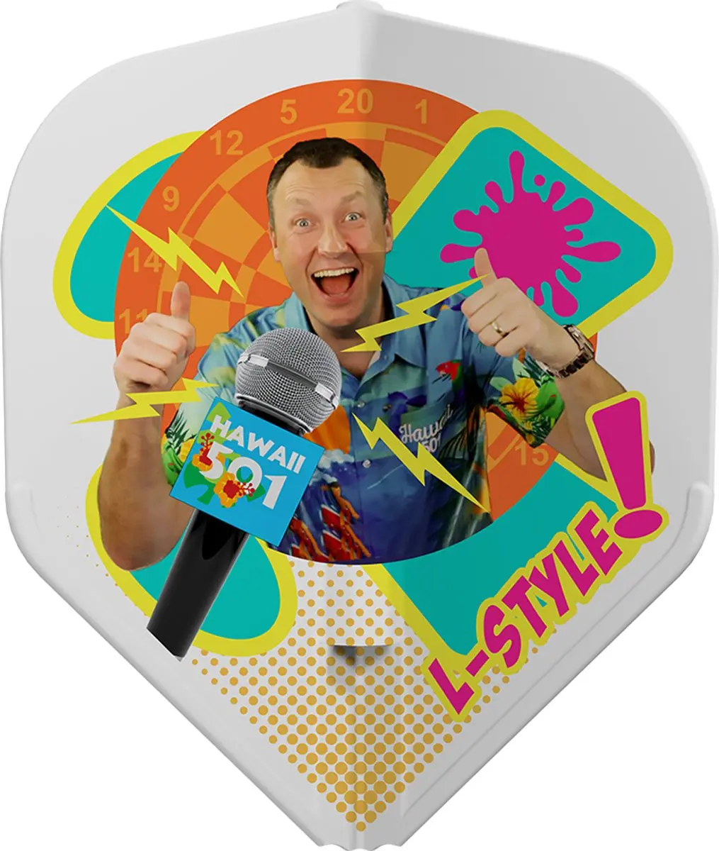 L-Style Wayne Mardle V1 Type C Dart Flights F11052 - 3 Stuks Wit