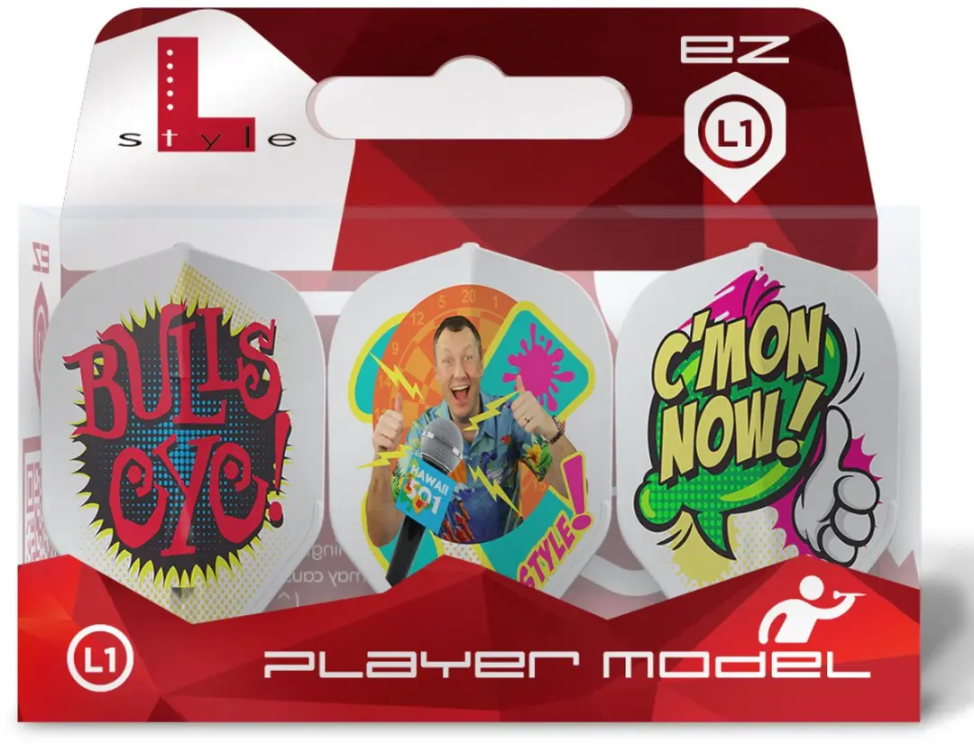 L-Style Wayne Mardle V1 Type C Dart Flights F11052 - 3 Stuks Wit