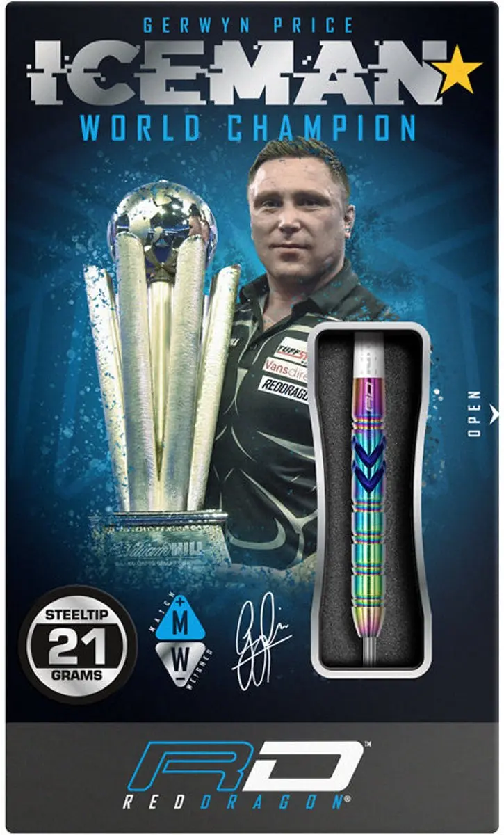 Red Dragon Gerwyn Price Ionic 90% Dartpijlen - 3 Stuks