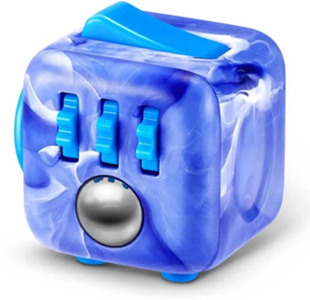 ZURU Fidget Marble Cube Friemelkubus - 3,5 cm - Blauw