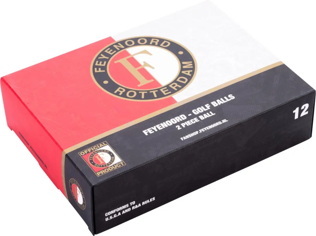 XQMax Feyenoord Golfballen - 12 Stuks - Wit