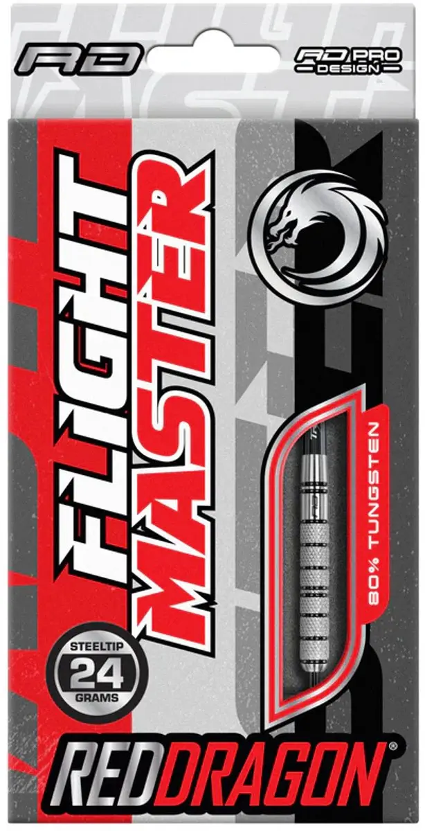 Red Dragon Crusader 80% Dartpijlen 3 Stuks - Zilver/Zwart