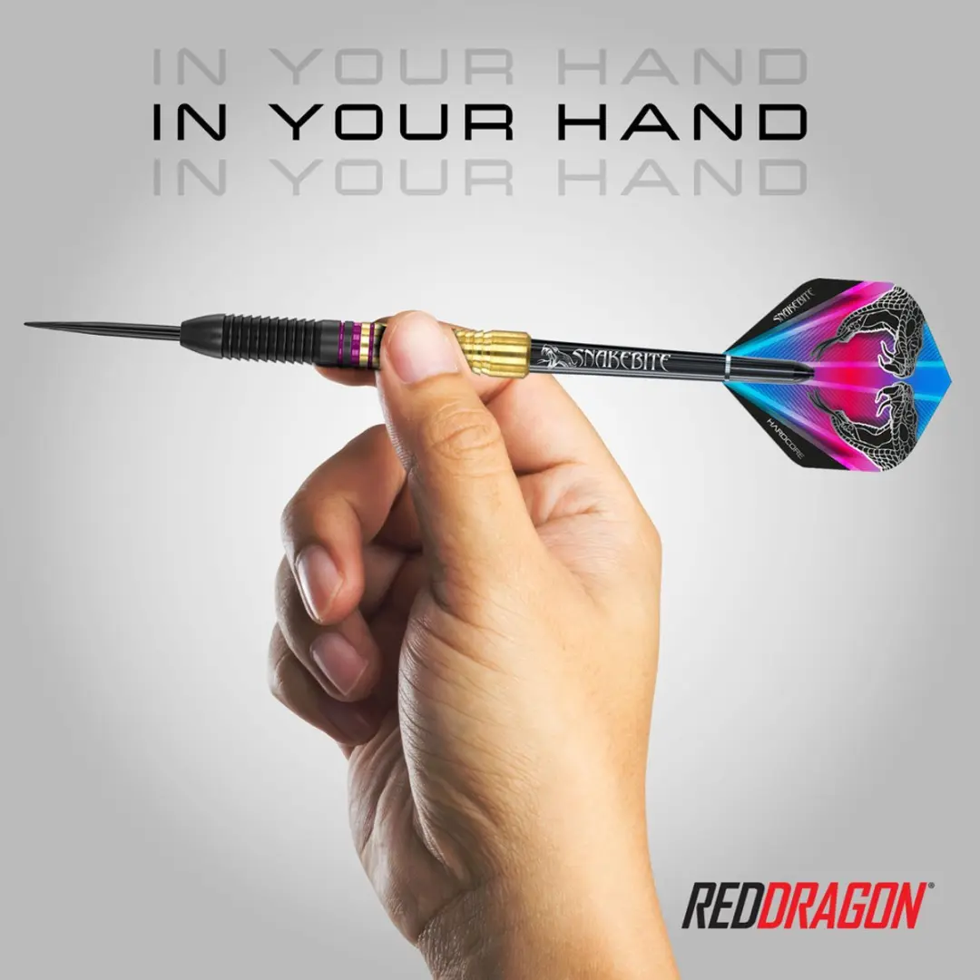 Red Dragon Peter Wright Snakebite Dartpijlen - 3 Stuks - Blauw/Goud/Zwart