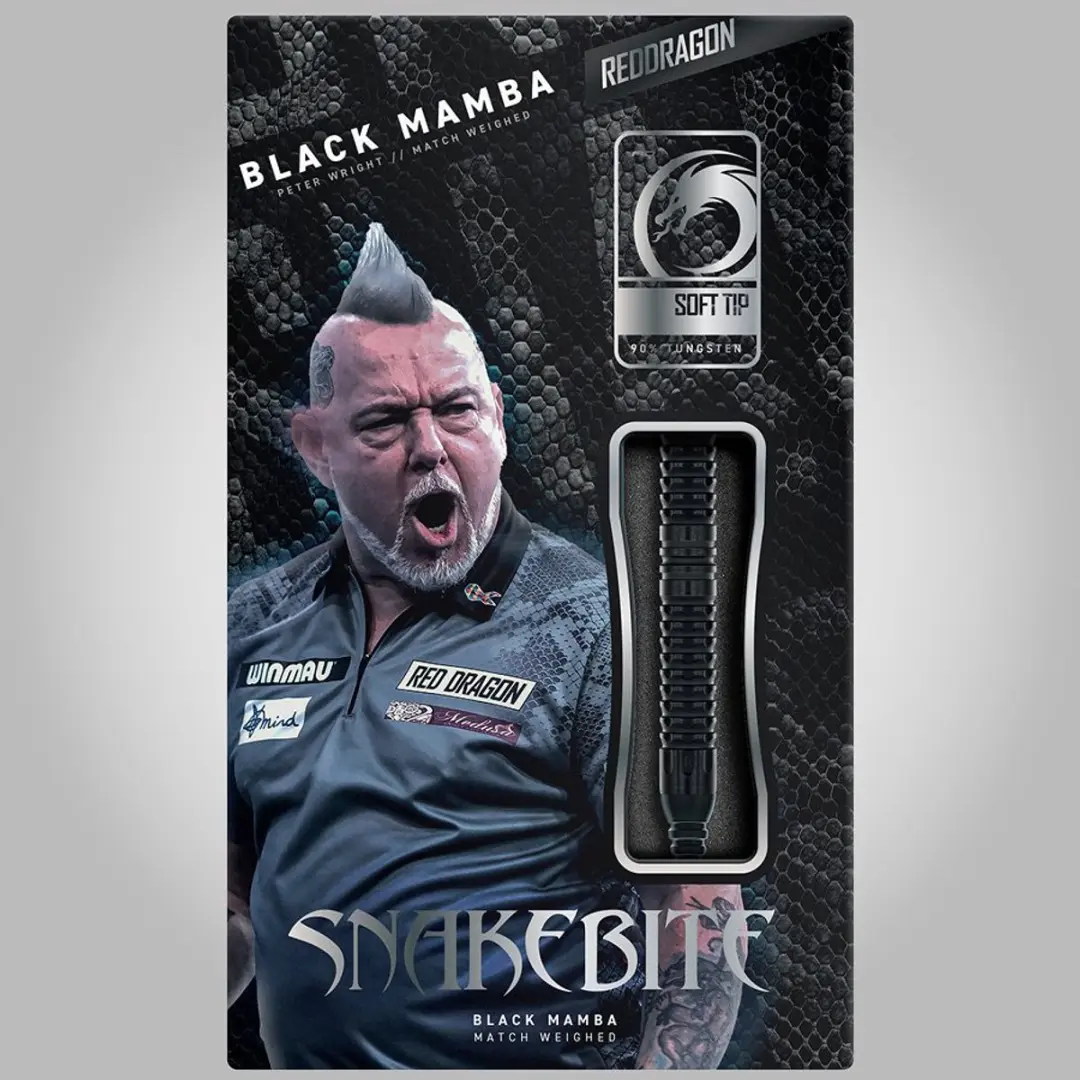 Red Dragon Peter Wright Black Mamba 90% Darts - 3 Stuks
