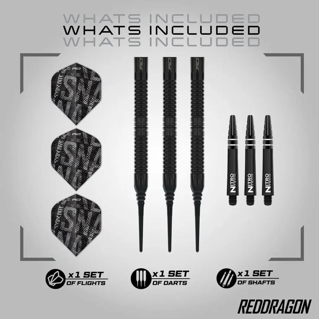 Red Dragon Peter Wright Black Mamba 90% Darts - 3 Stuks