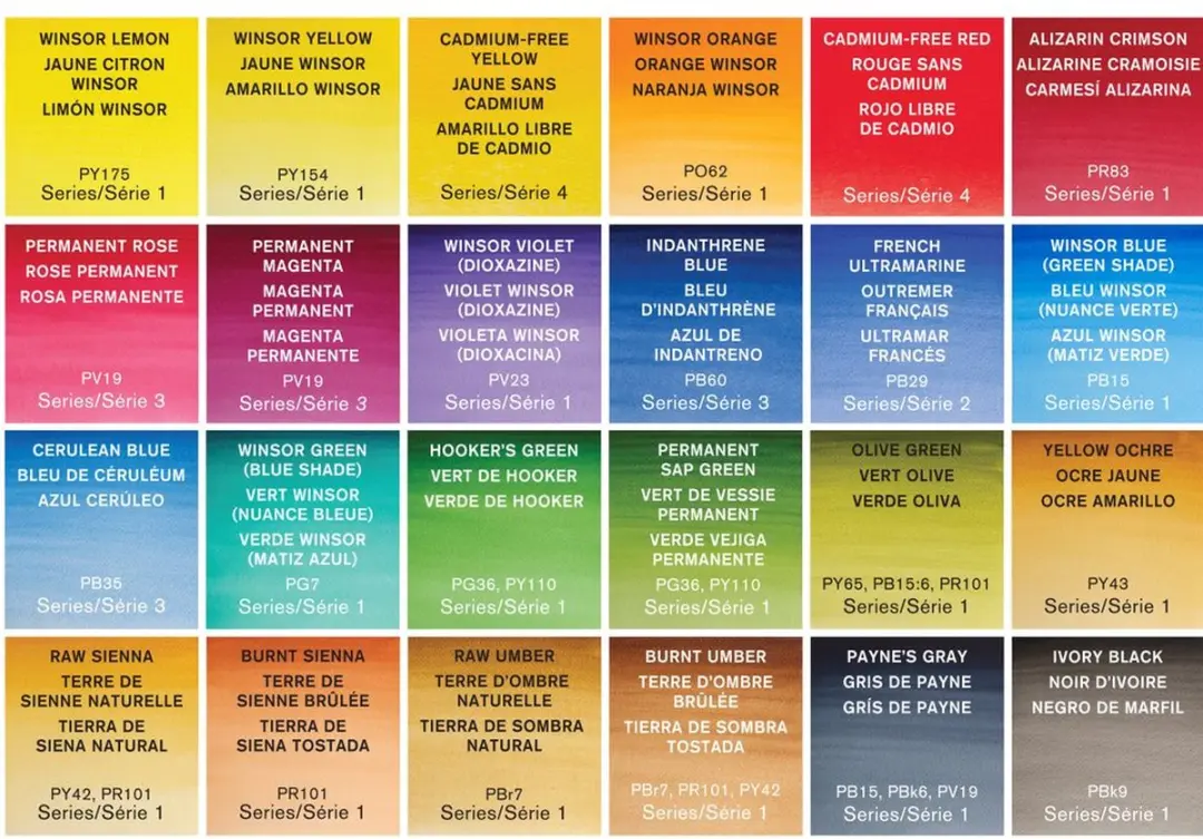 Winsor & Newton Professional Water Colour 24 Kleuren - Complete Set