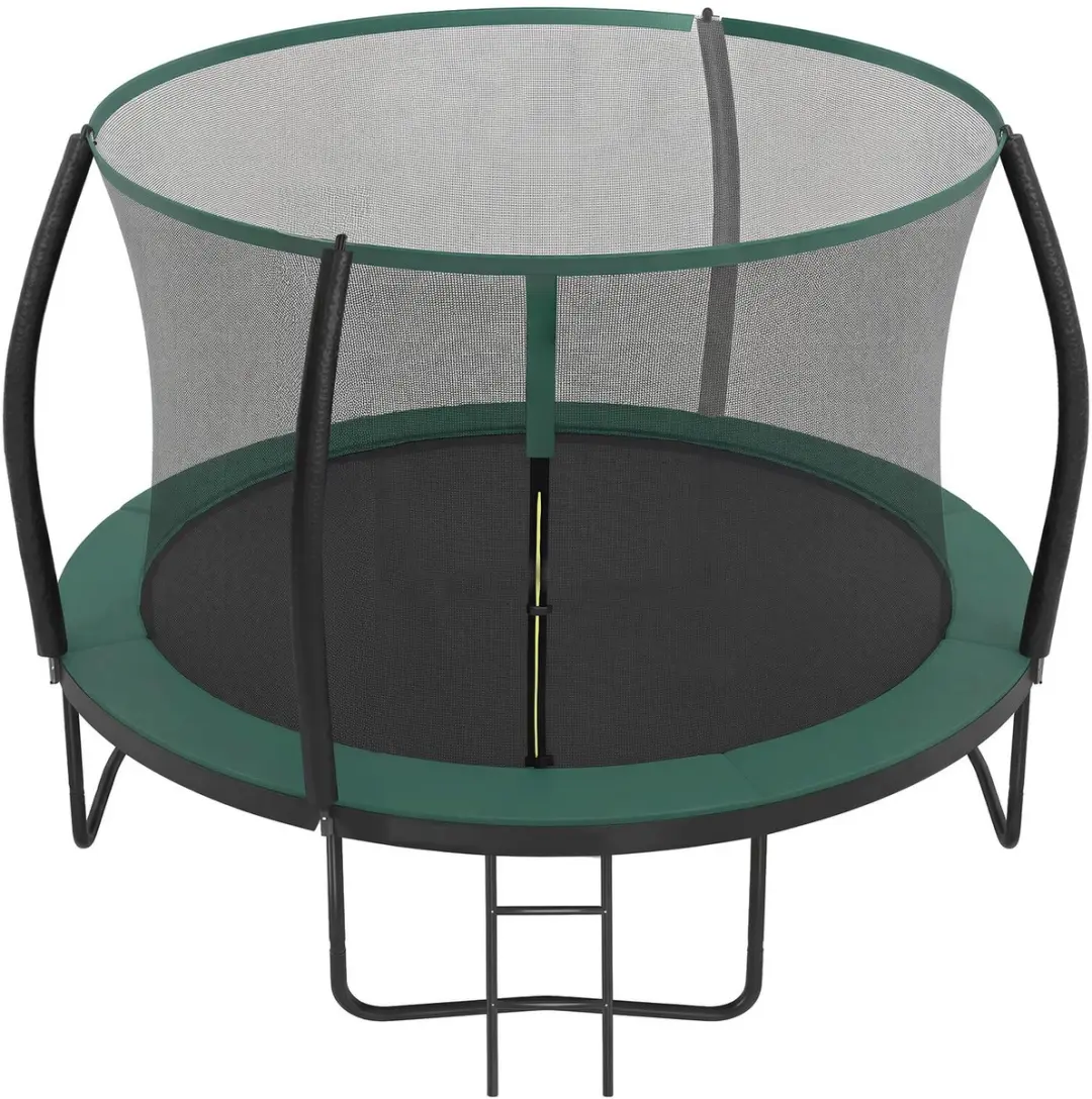 Songmics Trampoline 305cm - Zwart/donkergroen - Veiligheidsnet